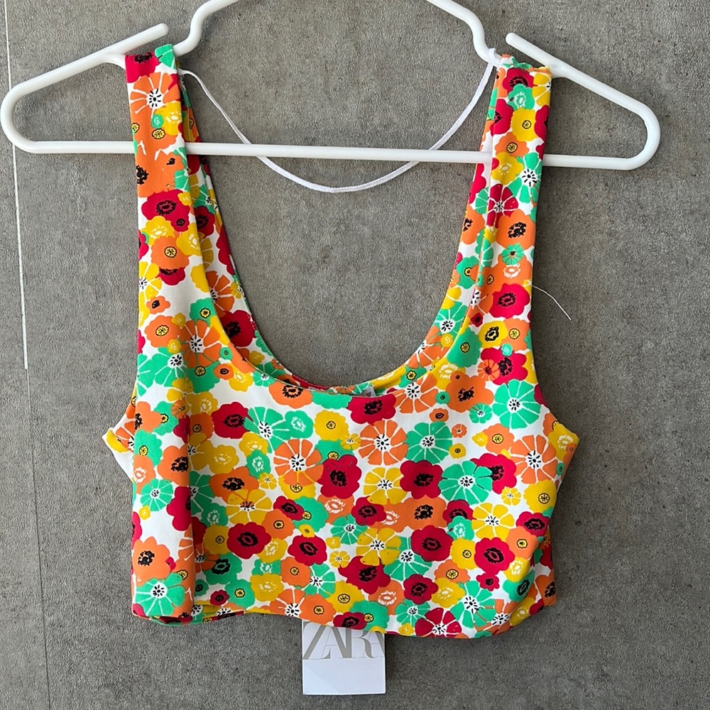 Zara Floral Crop Top